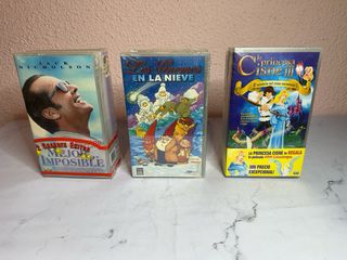 Lote Películas VHS Doble Sin Abrir