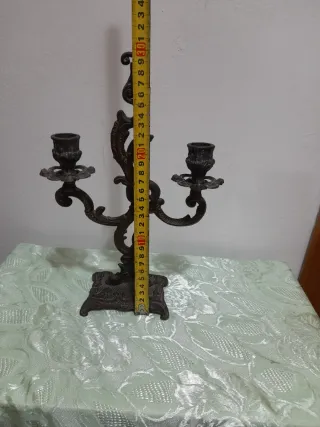 Portacandele in ottone stile barocco