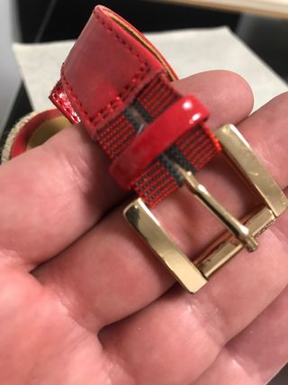 Sandalias cuña esparto piel rojas talla 36