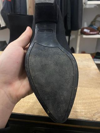 Stivaletti tipo calzino Miu Miu in tessuto elastico di lusso Made in Italy