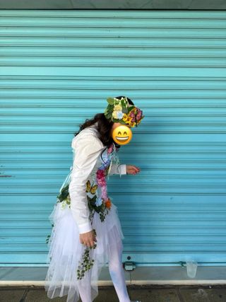 Disfraz Corsé Flores Mariposas.