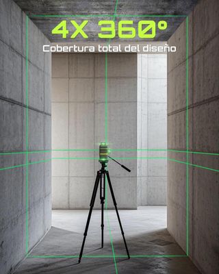 Nivel Láser LasGoo LG-4D 16 Haz Verde 4x360°