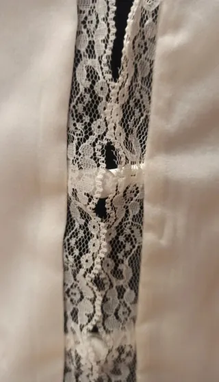 Victoria Beckham Top Lencero Seda Beige/Blanco