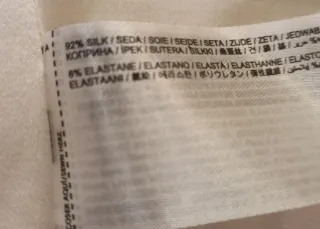 Victoria Beckham Top Lencero Seda Beige/Blanco