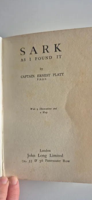 Libro: Sark: As I Found It - Captain Ernest Platt