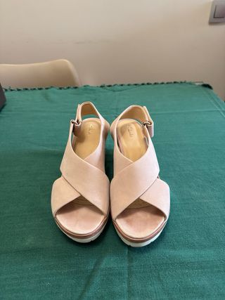 Sandalias Clarks Plataforma Rosa