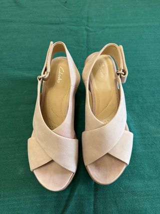 Sandalias Clarks Plataforma Rosa