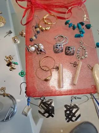 Lote bisutería oro y plata