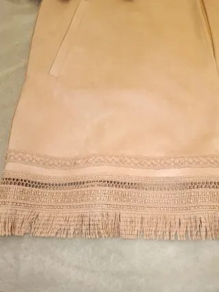 Chaqueta Zara Boho Bordada Rosa Talla XS