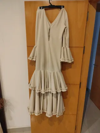 Traje Flamenca Niña Beige