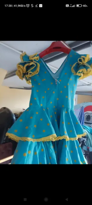 Vestido Flamenca Talla 10-11. Hecho por modista