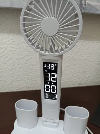 Lámpara Escritorio LED con Ventilador