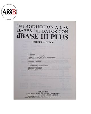 Ref. 446 Libro dBase III Plus bases de datos
