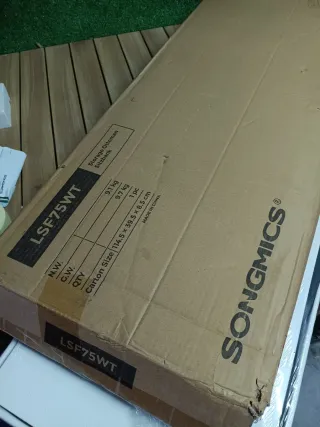 SONGMICS Puff Almancenaje, Banco Almacenaje Blanco