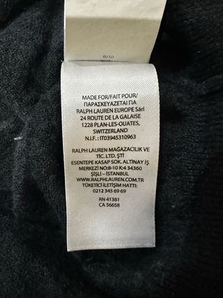 Jersey Lana Ralph Lauren Gris Talla L Hombre