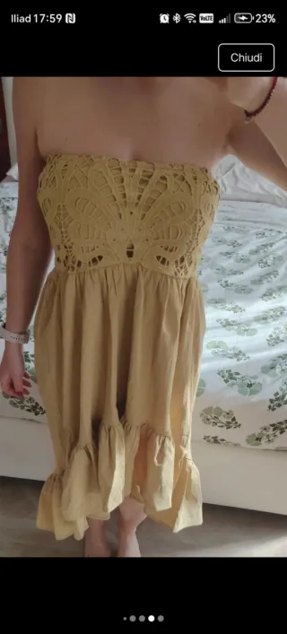 Abito bustier verde nuovo