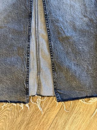 Falda tejana gris larga