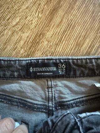 Falda tejana gris larga