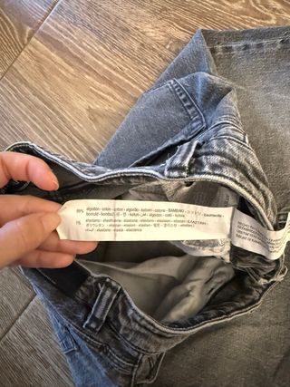 Falda tejana gris larga