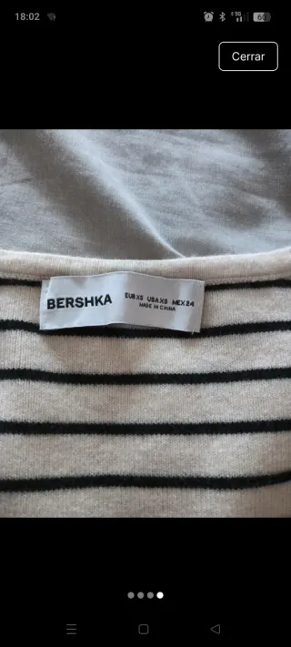 Top Bershka rayas blanco y negro
