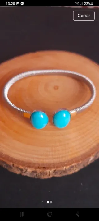 Pulsera acero y oro 9 kilates