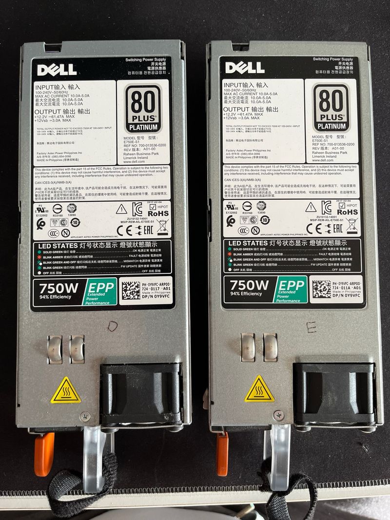 Fuente Dell 750W E750E-S1 80 Plus Platinum