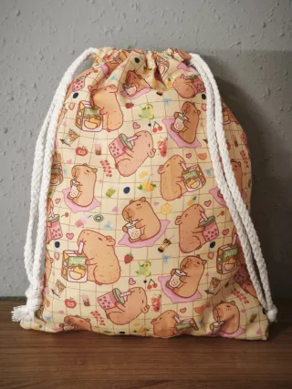 Bolsa de tela con capibaras