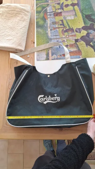 Borsone Carlsberg verde scuro.