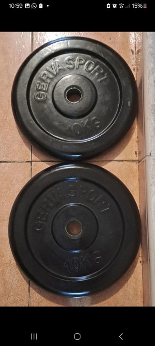 PESAS DISCOS DE CAUCHO 10KG 5KG 1.25KG 1KG