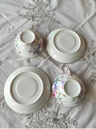 2 Tazze dipinte a mano fine '800