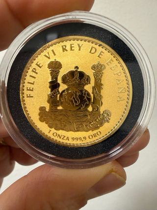Moneda Oro España Felipe VI 1 Onza 999,9