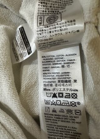 Sudadera Levi's Blanca Talla S Hombre