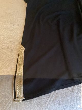 Vestido Túnica Negro y Dorado