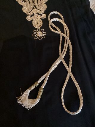 Vestido Túnica Negro y Dorado