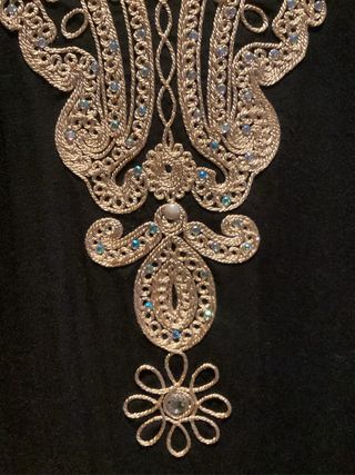 Vestido Túnica Negro y Dorado