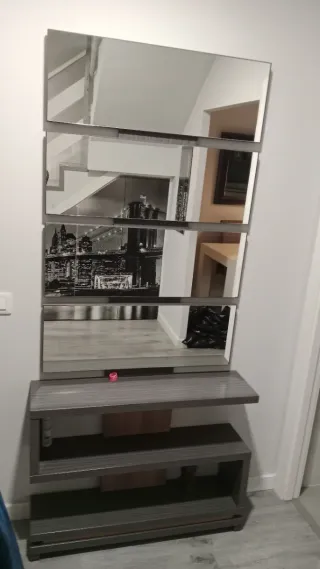 Recibidor moderno cristal y metal