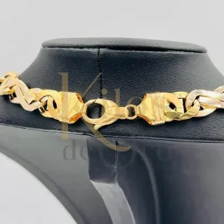 Cadena Tipo Cartier Infinito 12mm 18k Oro y Plata