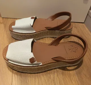 Sandalias Popa Plataforma piel Blanca