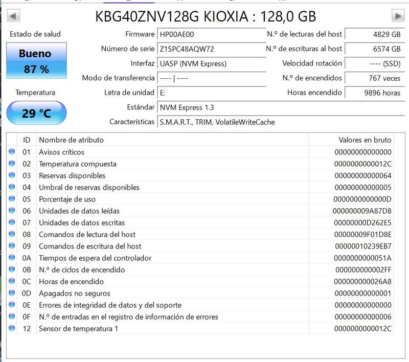 2x SSD M.2 NVMe 128GB KIOXIA afbeelding 2