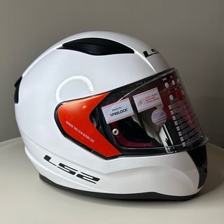 Casco Moto LS2 Blanco Perla L / XL