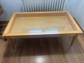 Mesa de centro madera y cristal