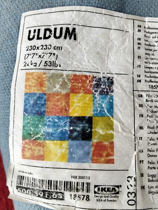 Alfombra IKEA Uldum 230x230cm 24kg Lana Nueva