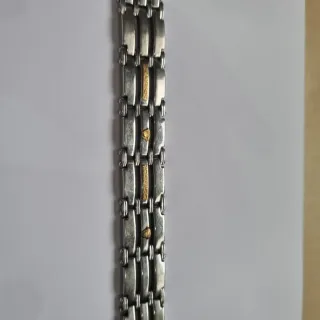 Pulsera Vaneli Acero y Oro