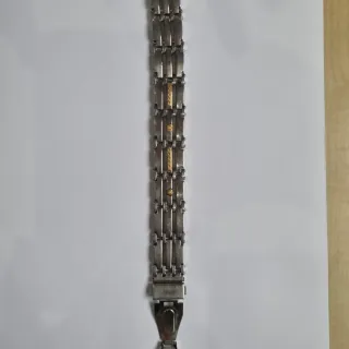 Pulsera Vaneli Acero y Oro