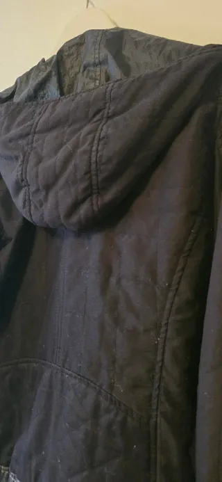 Cazadora Diesel Cuero y Tela Capucha Talla M