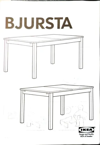 Mesa extensible BJURSTA IKEA .