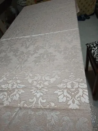 Tovaglia per 12 persone color rosa antico nuova