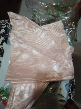 Tovaglia per 12 persone color rosa antico nuova