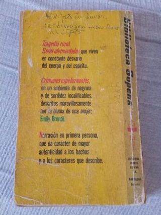 Libro Cumbres borrascosas de Emily Brontë 1963