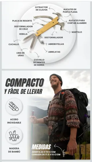 Herramienta Multifuncional 8 en 1 a estrenar